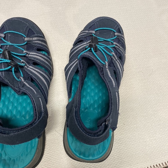 CLARKS Collection Blue Tuvia Madee Fisherman Sporty Adjustable Sandal Shoe Sz 8 - Picture 5 of 9